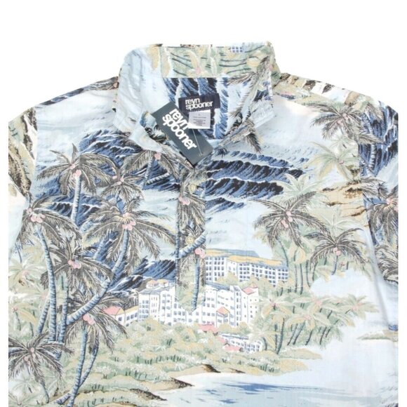 New REYN SPOONER Boys Diamondhead Pale Blue Pullover Sz L Full Button Shirt /202 - Picture 1 of 4